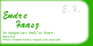 endre haasz business card